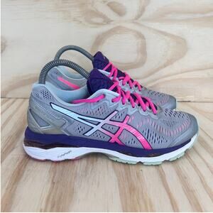 Asics - Gel-Kayano 23 - Running Shoes - Gray/Pink - Women's - 6.5 - T696N
